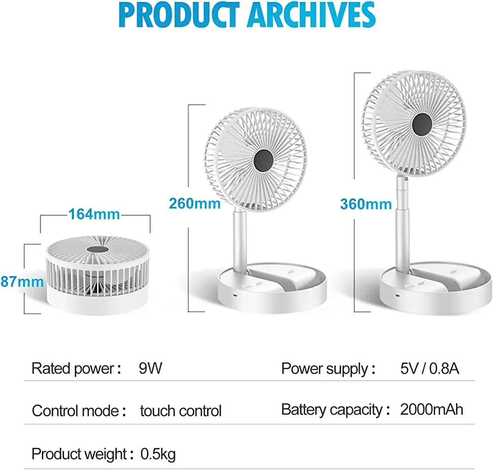 11.11 Sale Offer Imported Portable Rechargeable Folding Fan Rs 1999 - Image 3