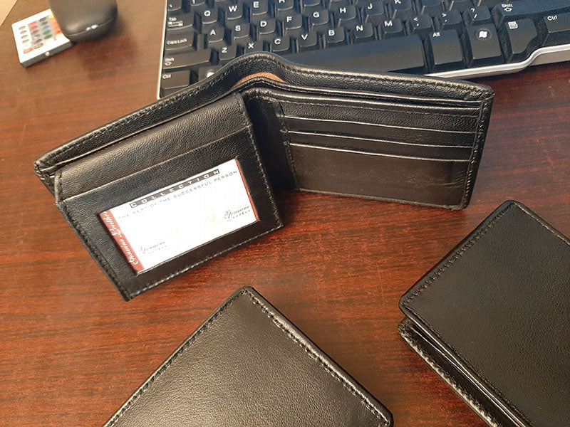 11.11 Sale Pure Sheep Leather Wallets for Men with 12 Pockets - Image 3