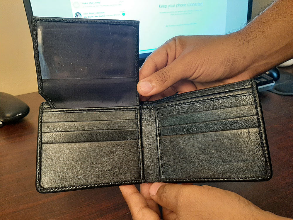 11.11 Sale Pure Sheep Leather Wallets for Men with 12 Pockets - Image 8