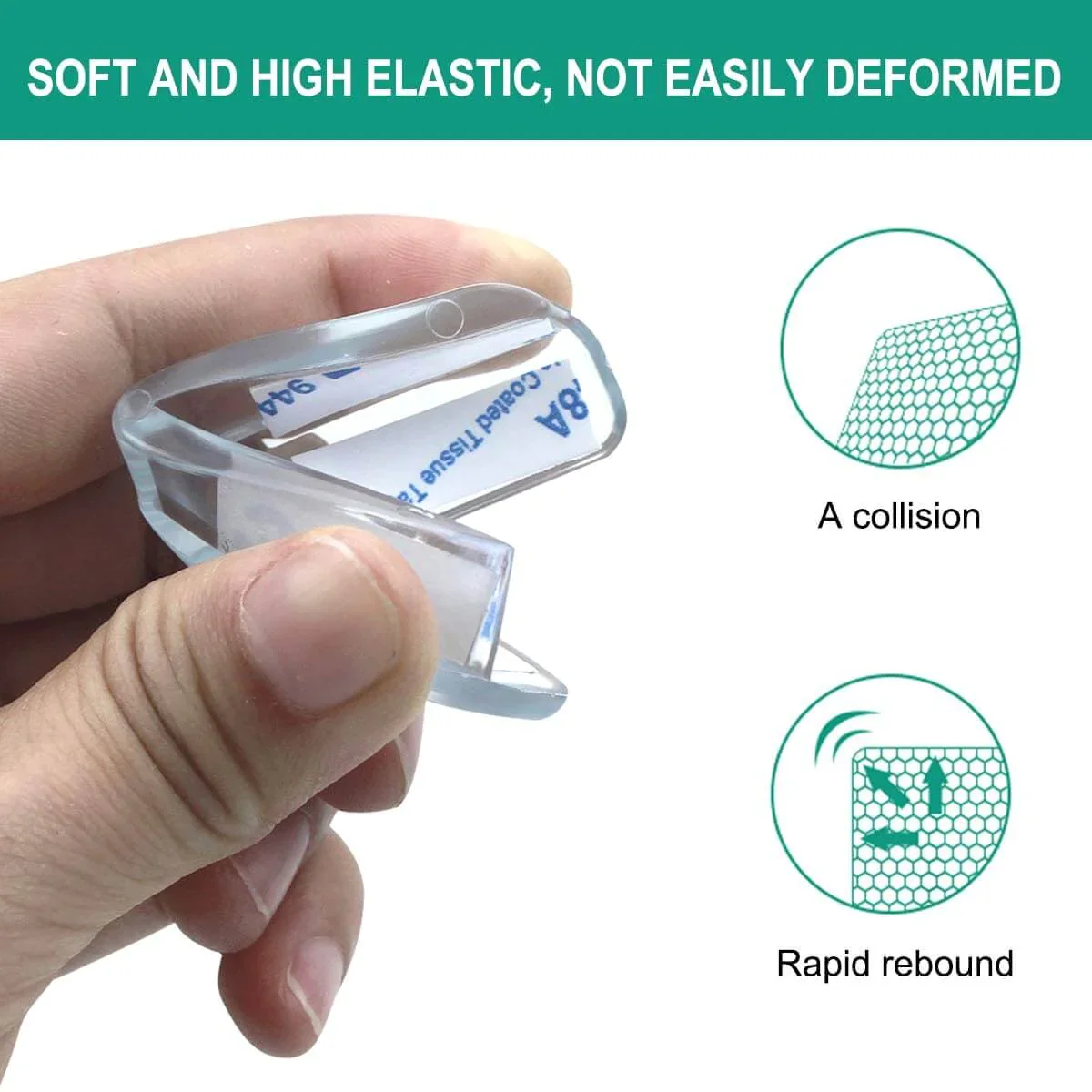12/20 Pcs Transparent Baby Kids Safety Silicone Protector For Corner Edge Protection - Image 4
