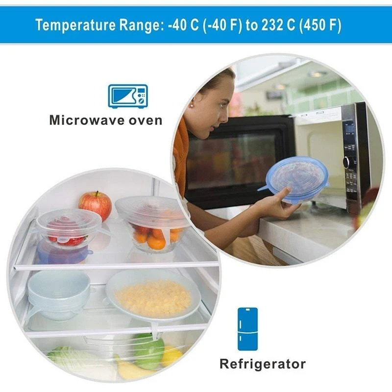 12 Pcs Covers Stretchable Silicone Food Lids for Reusable Seal - Image 3