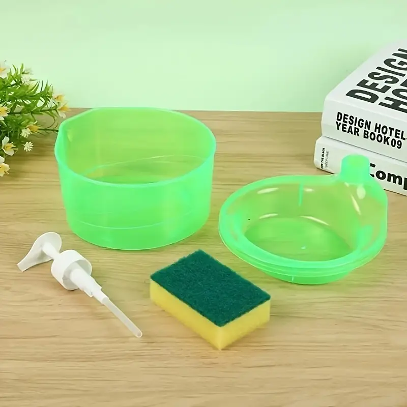 2 in 1 Soap Dispenser And Scrubber Holder With Sponge Cady For Home and Outdoor Use - Image 9