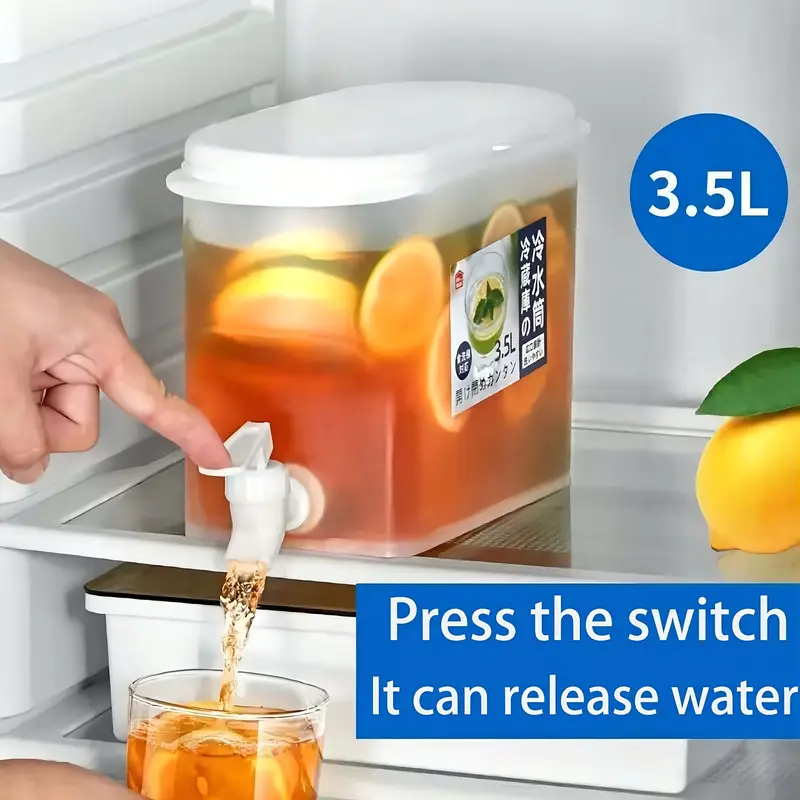 3.5L Large Capacity Low to High Temperature Refrigerator Juice Drink Dispenser with Faucet For Home and Outdoor - Image 3