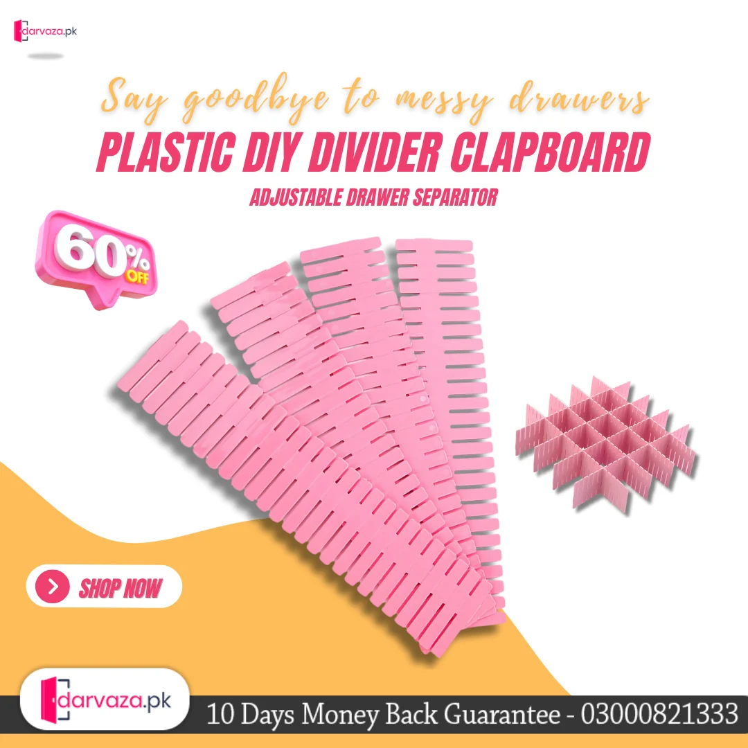 Adjustable Drawer Separator & Plastic DIY Divider Clapboard Organizer - Image 4