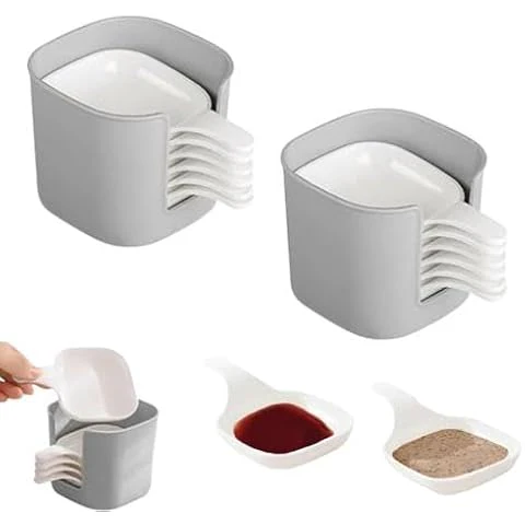 6-Piece Mini Sauce Dish Set with Storage Holder – Mess-Free Dipping Bowls - Image 4