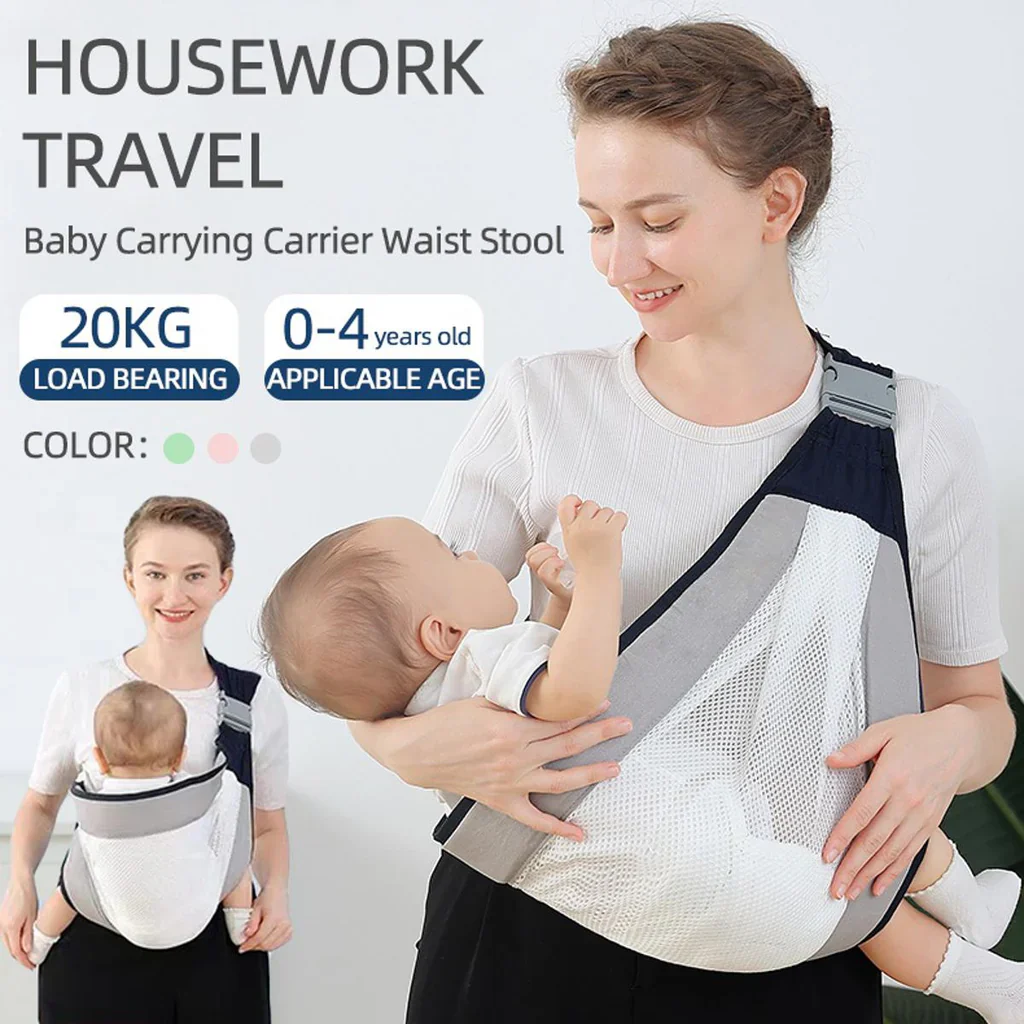 Adjustable Newborn Baby Carrier Sling Wrap Breathable Backpack Shoulder Strap for baby feeding - Image 3