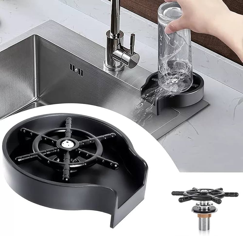 Automatic Cup Washer Kitchen Sink Glass Rinser Faucet Attachment Bottle Quick Flushing Device Water Saving Cleaner - Image 6