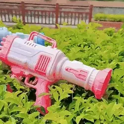 Bazoka Bubble Blaster 32 Hole Electric Gatling Bubble Gun Machine For Kids Indoor Outdoor Toy - Image 2