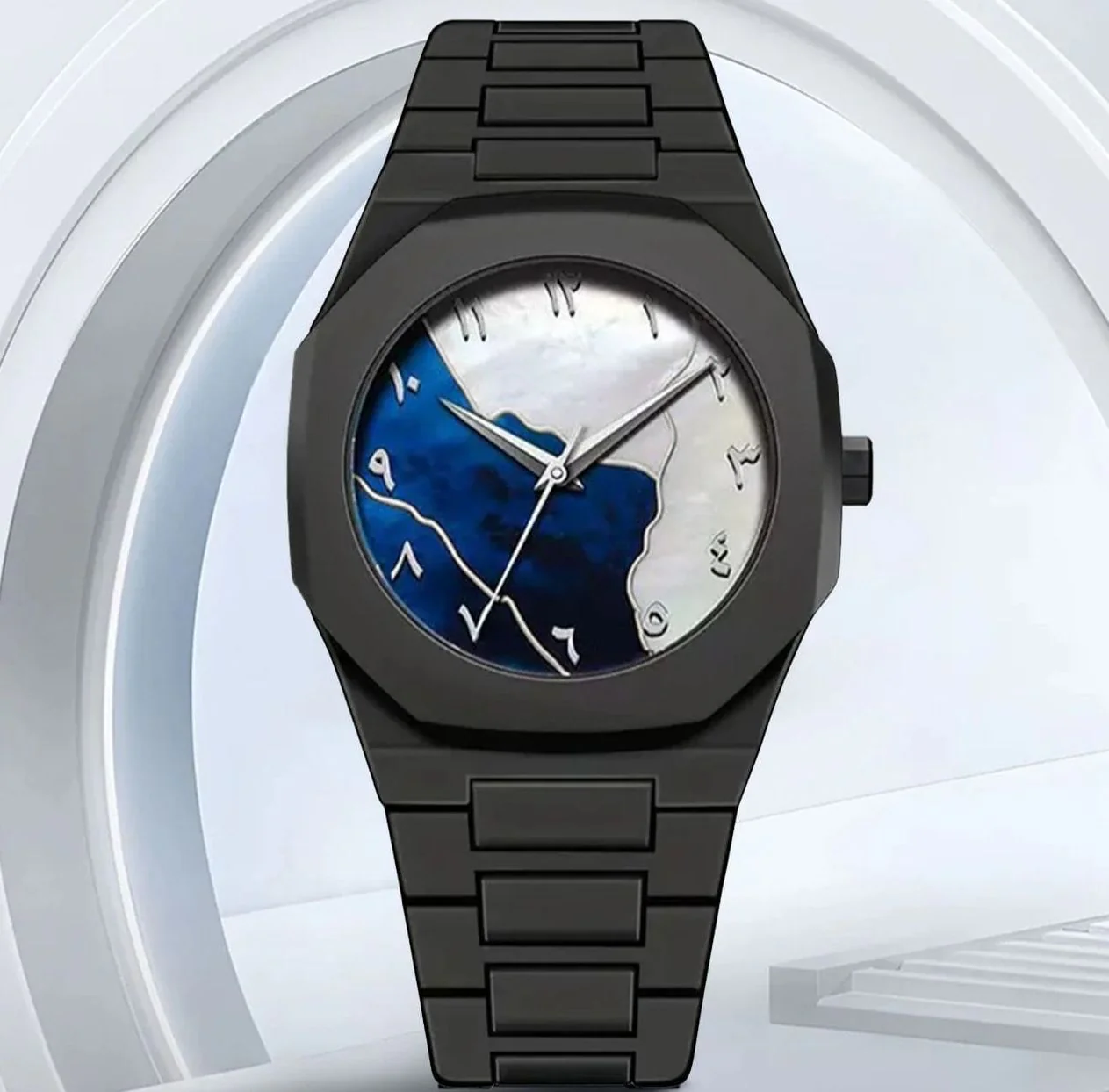 Black Classic Arabic Aura – Blue Marble Storm Edition - Image 3