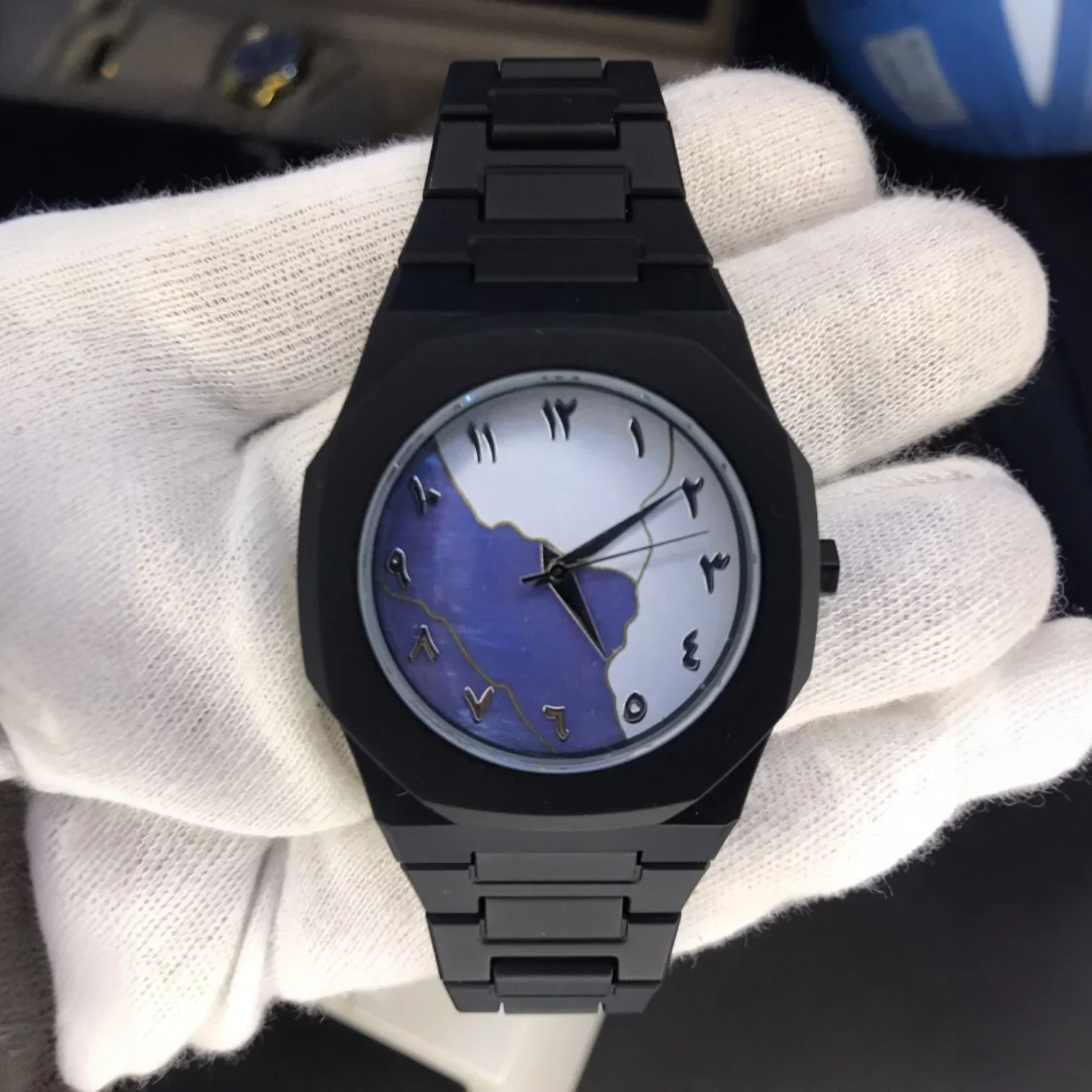 Black Classic Arabic Aura – Blue Marble Storm Edition - Image 6