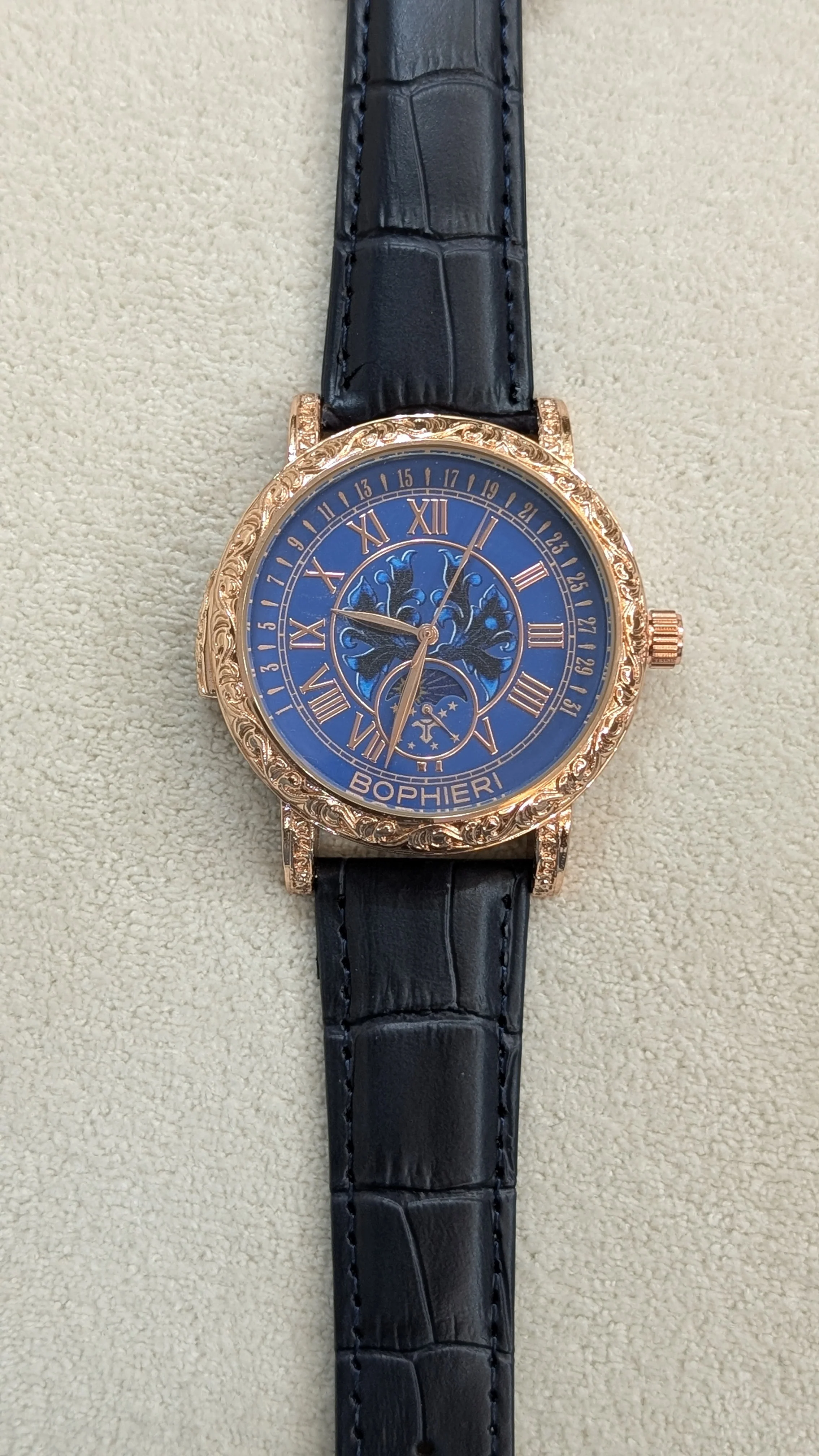 Bophieri Black Strap with Brown Shade Dial Women Watch - Image 3