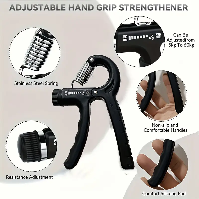 Buy 1 Get 1 Free Adjustable Hand Gripper Resistance Hand Muscle Trainer For Stronger Forearms Exerciser - Image 4