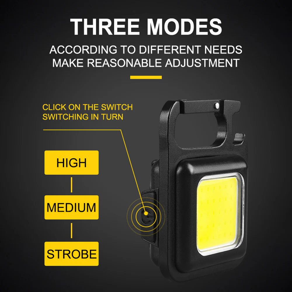 Buy 1 Get 1 Free Offer - Powerful Rechargeable COB LED Keychain Flashlight Rs 999 - Image 5