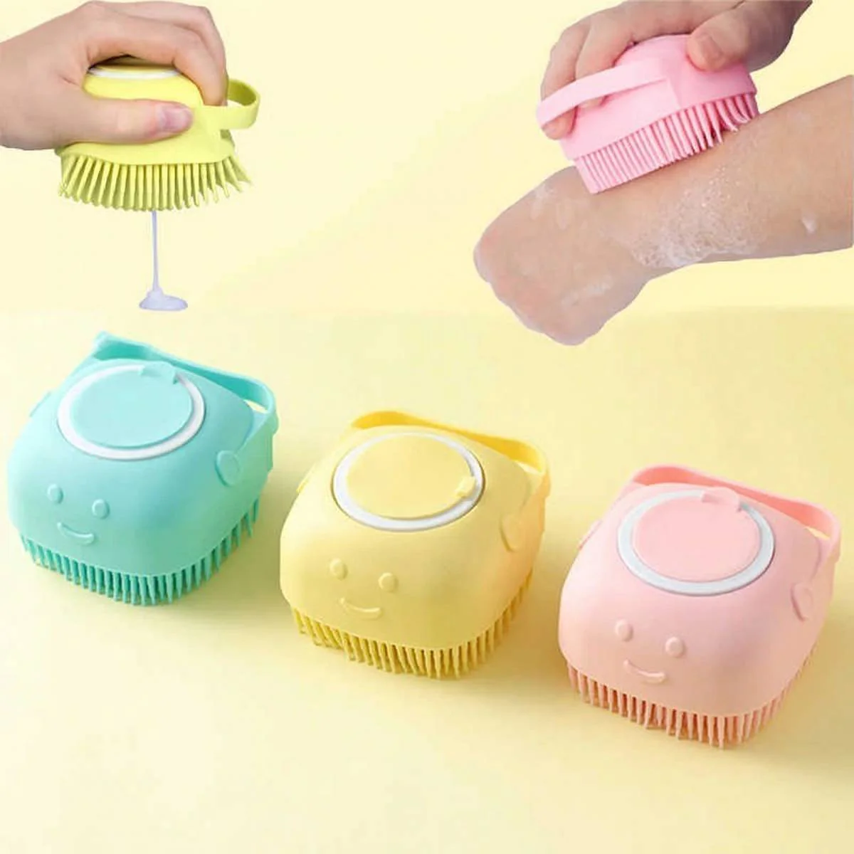 Buy 1 get 1 Free Ultra Soft Magic Silicon Bath and Body Brush with Soap Dispenser Scrubber - Image 4