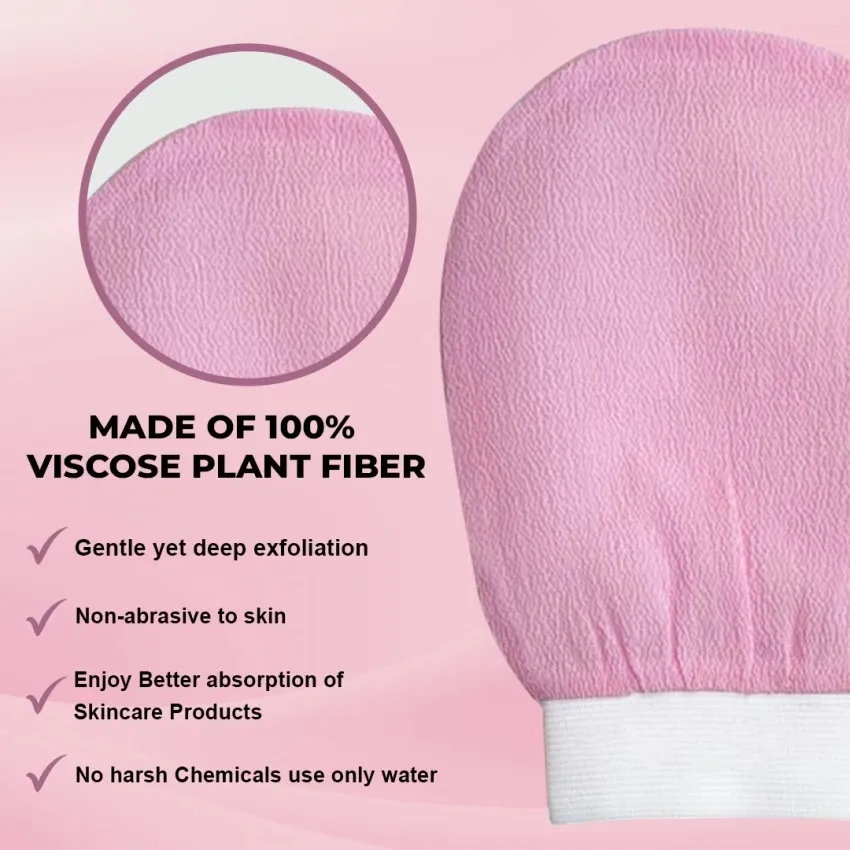 Buy 1 get 2 Free Exfoliating Gloves Bath Washcloth Scrub Mitt for Body – Reveal Your True Glow! - Image 2