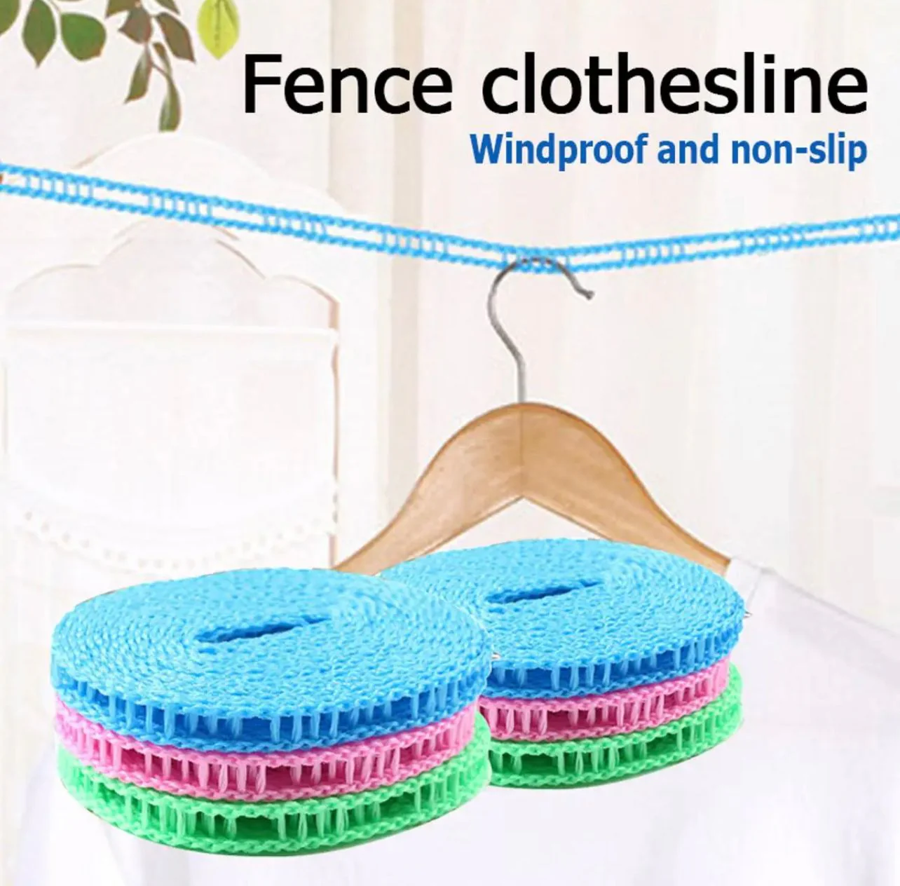 Buy 1 Get 2 Free Offer 3 Pcs Wind Proof Non Slip Nylon Hanging Drying Rope Clothes washing line with full size of 5 Meters in Rs 699 - Image 4