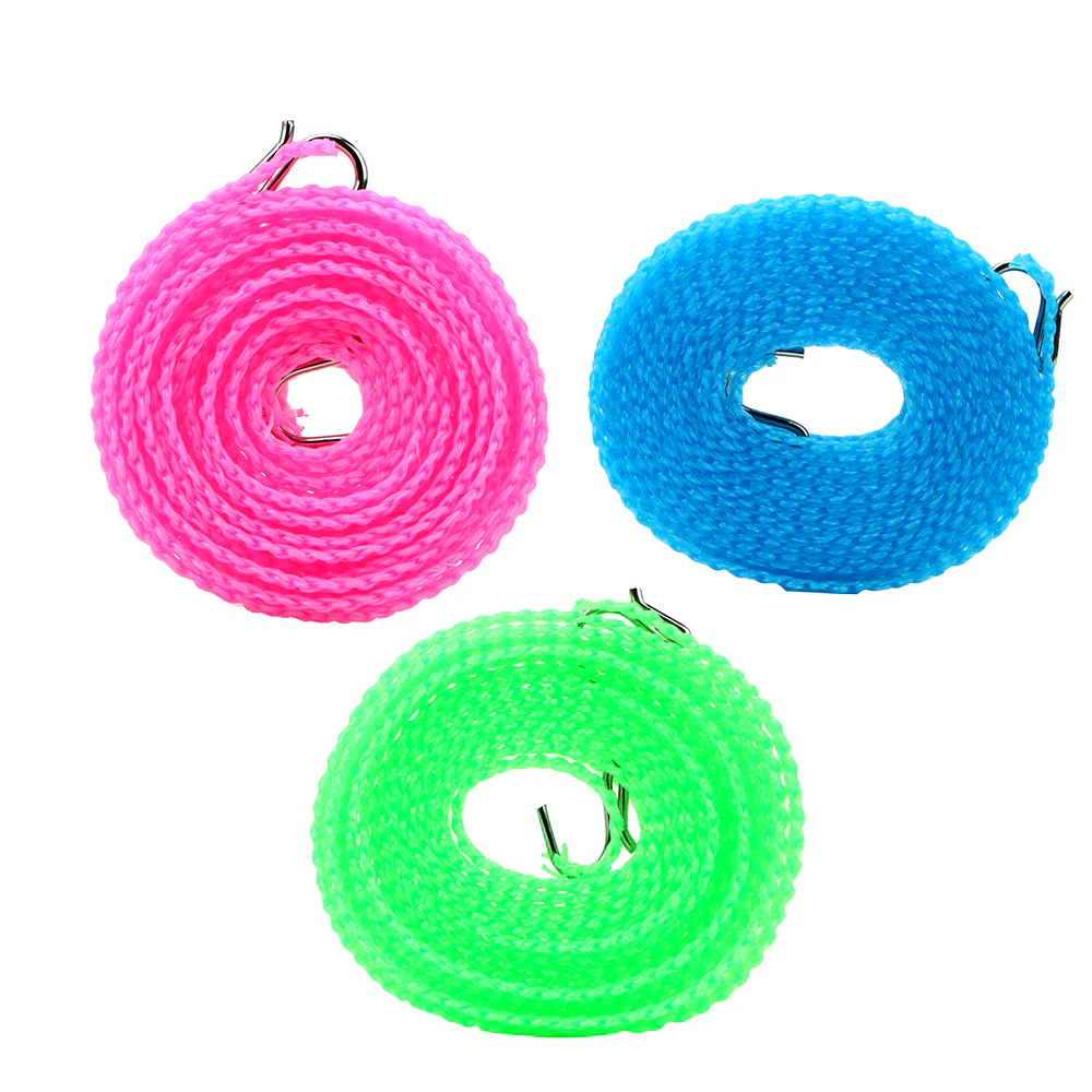 Buy 1 Get 2 Free Offer 3 Pcs Wind Proof Non Slip Nylon Hanging Drying Rope Clothes washing line with full size of 5 Meters in Rs 699 - Image 7