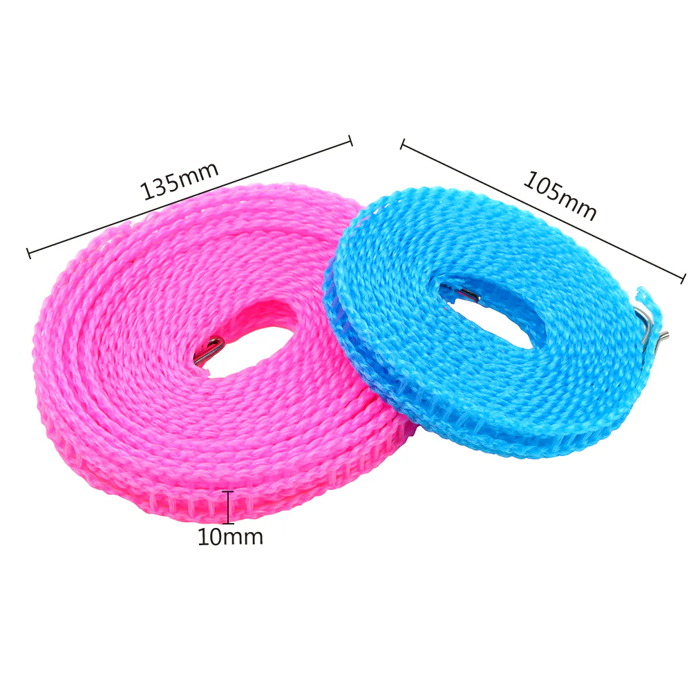Buy 1 Get 2 Free Offer 3 Pcs Wind Proof Non Slip Nylon Hanging Drying Rope Clothes washing line with full size of 5 Meters in Rs 699 - Image 8