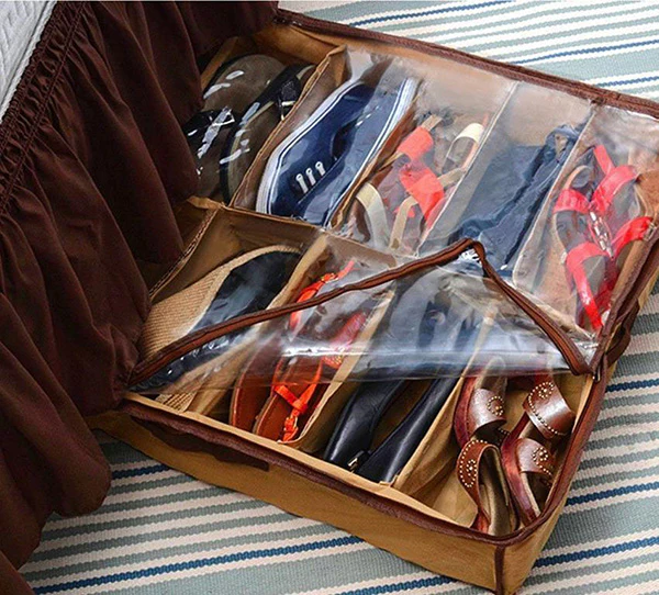 Buy 1 Get 2 Free Shoe Organizer 12 Pairs Under Bed Storage Bag - Image 7
