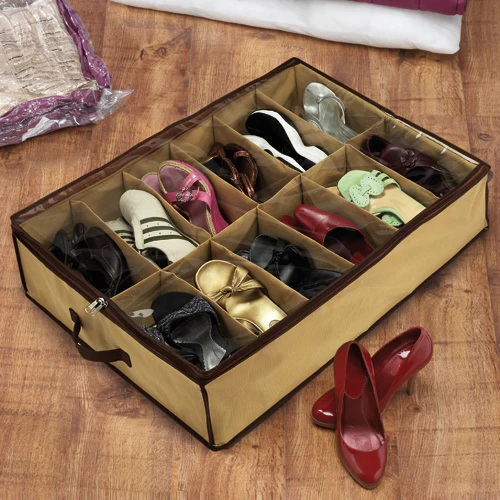 Buy 1 Get 2 Free Shoe Organizer 12 Pairs Under Bed Storage Bag - Image 8
