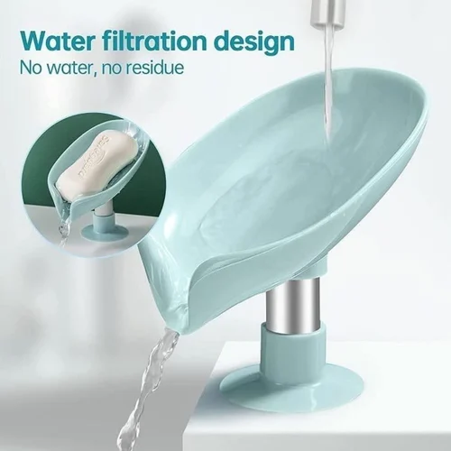Buy 2 Get 3 Free (5 Pcs) Hydraulic Soap Holder Dish in Leaf Shape for Liquid Draining - Image 6