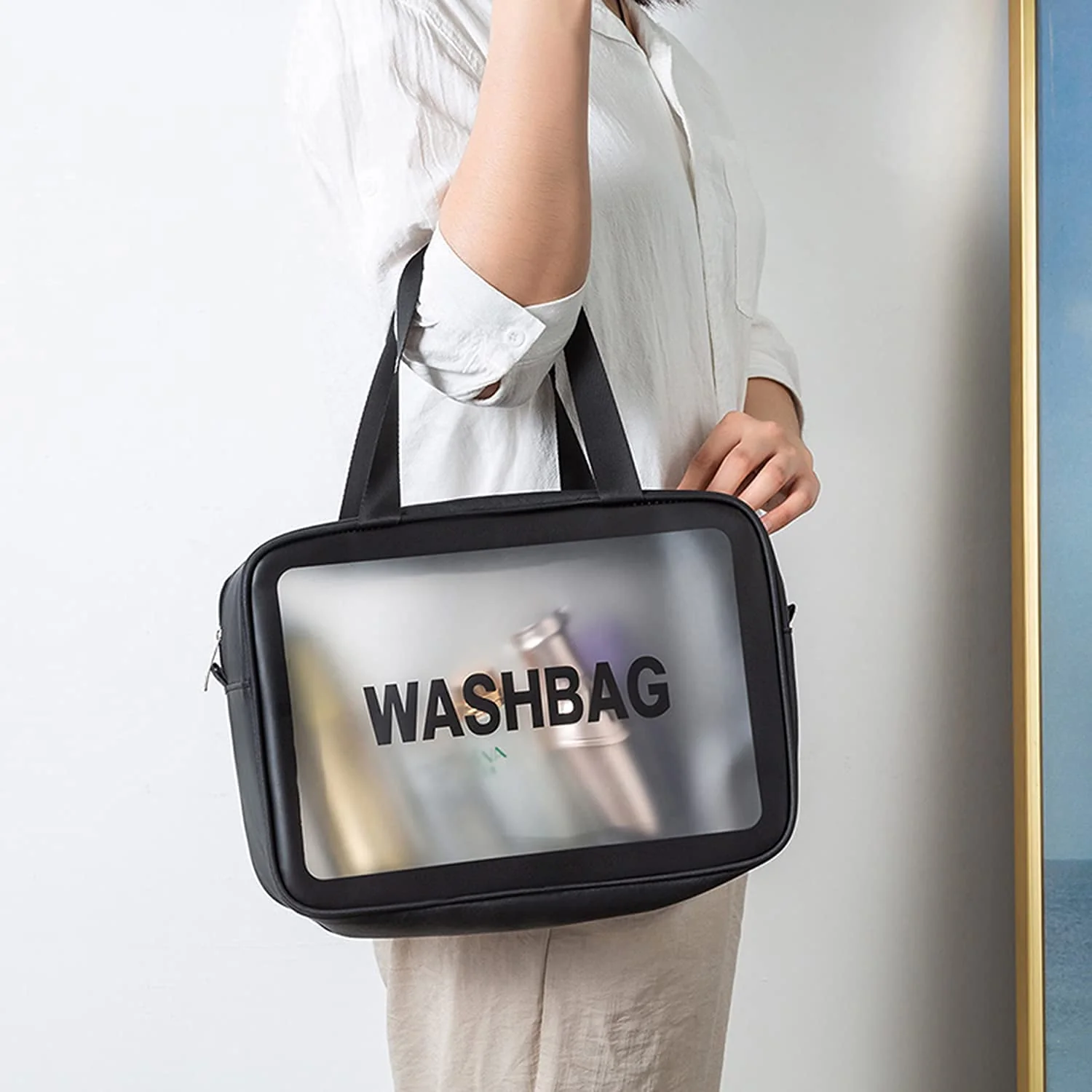 Clear Travel Toiletries Bag | Waterproof Cosmetic Makeup Wash Bag - Image 2