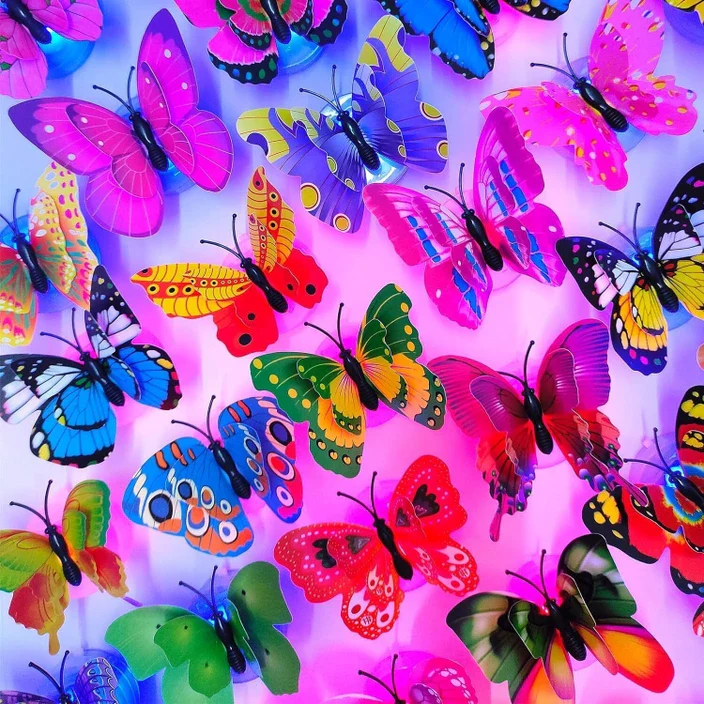 Cute Butterfly Night Light Decoration LED Light 10 Pcs - Image 2