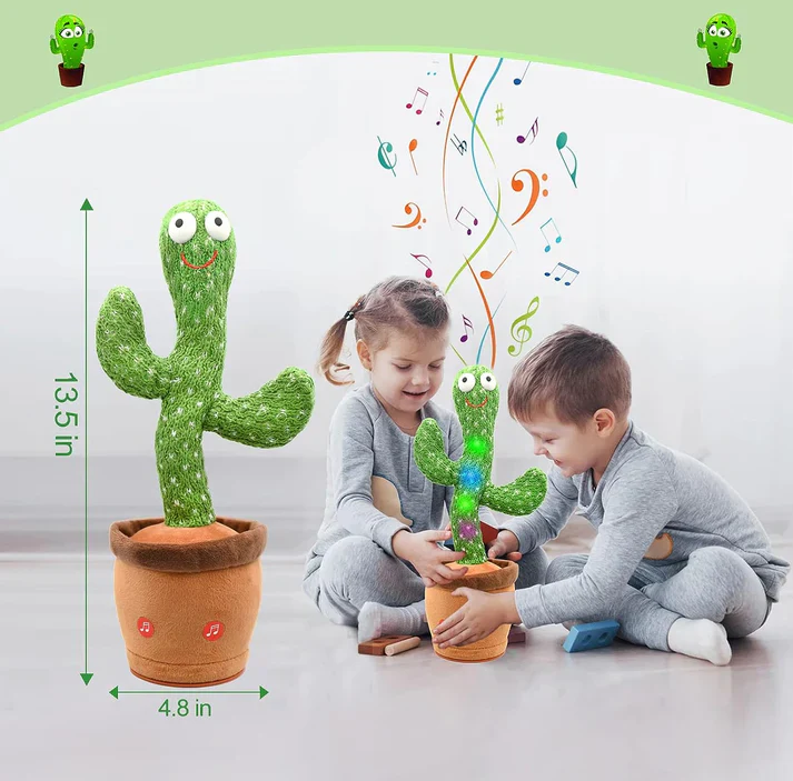 Dancing Shaking Cactus Toy with Recording and Singing of Songs - Image 9