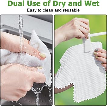(Pack of 10) Reusable Dust Cleaning Non Woven Fish Scale Duster Household Kitchen Gloves Clean Tools - Image 5