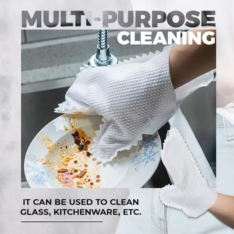 (Pack of 10) Reusable Dust Cleaning Non Woven Fish Scale Duster Household Kitchen Gloves Clean Tools - Image 7