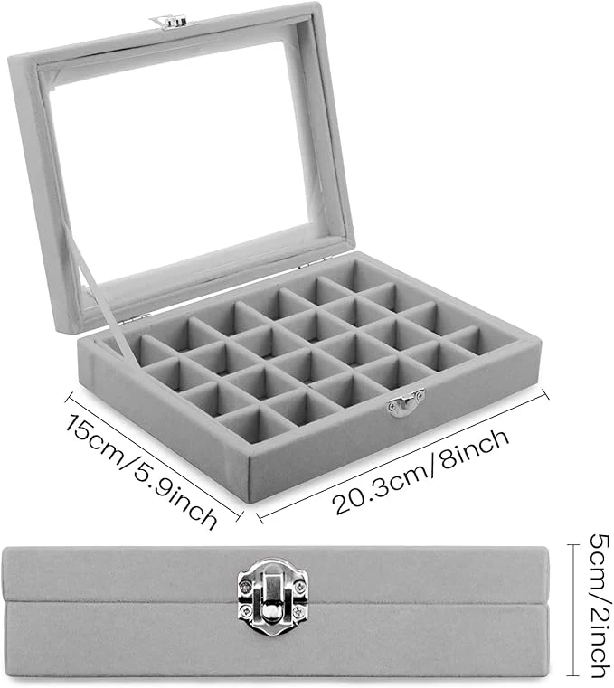 Classic Triangle Shape Wood Jewelry Storage Box with Snap Closure Velvet Lining For Women - Image 4