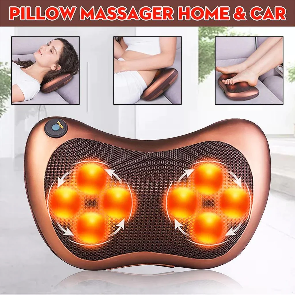 Electric Massager Pillow with Heating Function For Pain Relief and Neck / Back Relaxation - Image 4