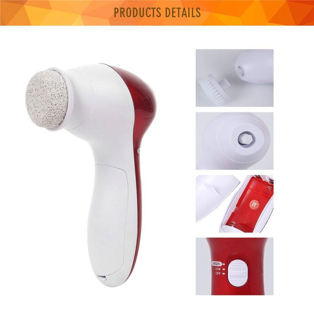 Face Cleaner Brush Wash and Facial Pore Cleaning Massage Machine with 11 in 1 Sonic Facial Cleansing Brushes - Image 4