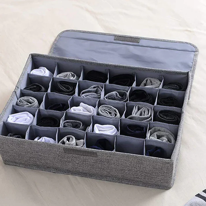 Foldable 24-Grid Socks & Underwear Organizer - Image 4