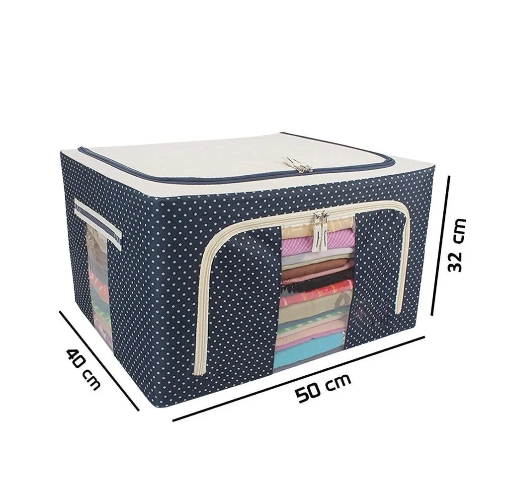 Foldable Metal Frame Clothes Storage Organizer Bags - Image 5