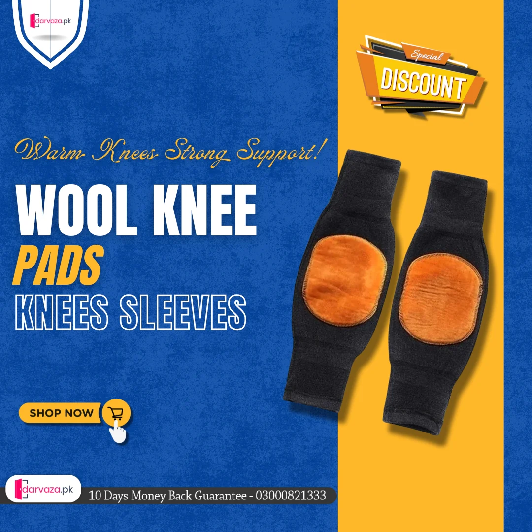 2 Pcs Warm Wool Knee Pads Super Elastic Knees Sleeves Support Protector - Image 2