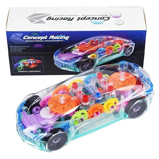 Gear Simulation Bump and Go Car with Flashing Lights and Exciting Music For Kids - Image 4