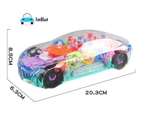 Gear Simulation Bump and Go Car with Flashing Lights and Exciting Music For Kids - Image 6