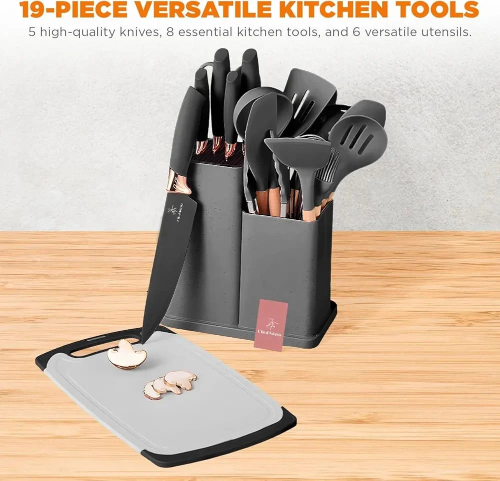 Gecheer 19-in-1 Kitchen Knife & Utensil Set - Image 4