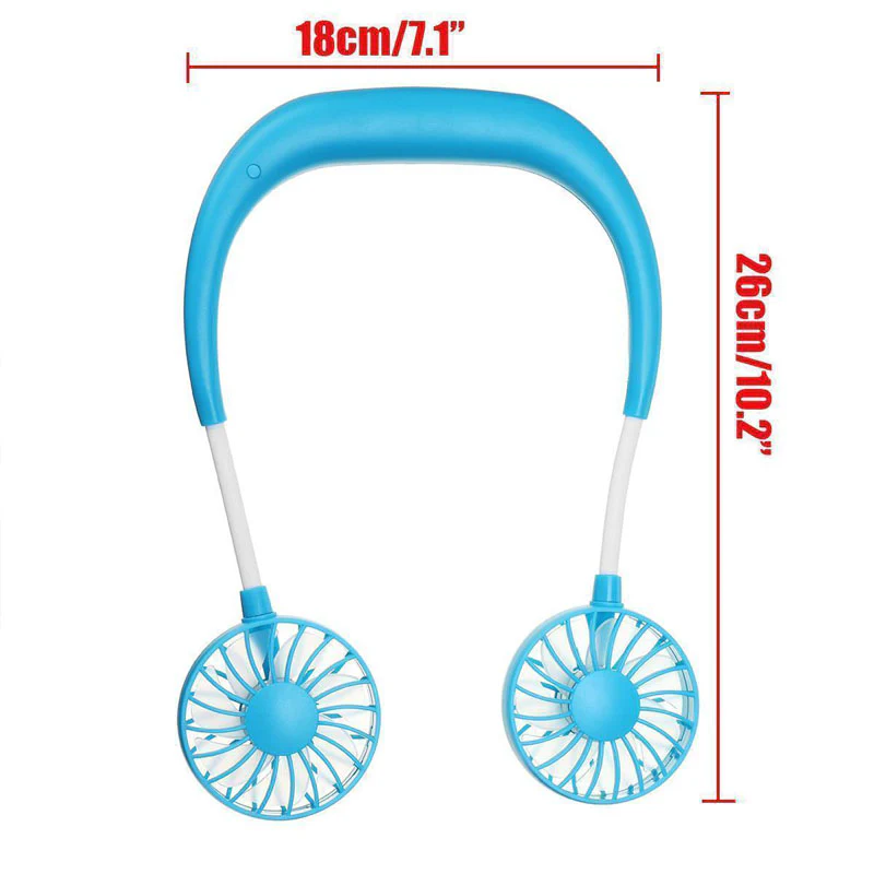 Hanging Neck Fan Dual Rechargeable Cooling - Image 4