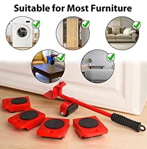 Heavy Duty Imported Furniture Mover Tool Set of 5 Pcs Lifter for Moving Your Heavy Furniture & Appliances Easily Rs 1799 - Image 12