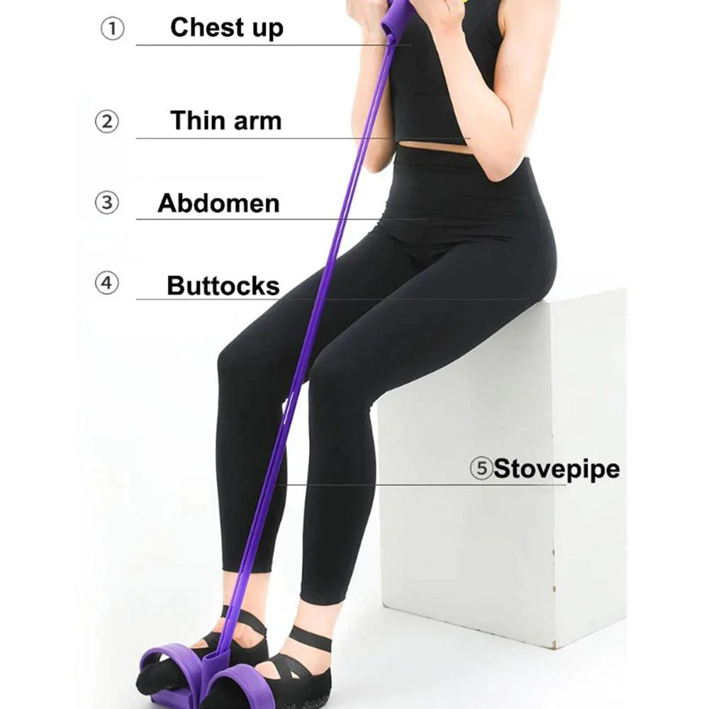 Heavy Duty Peddle Puller Tummy Trimmer Exercise Fitness Band with Strong 4 Tubes for Improving Weight Body Posture Waist and Shape at your Home Rs 1299 - Image 12