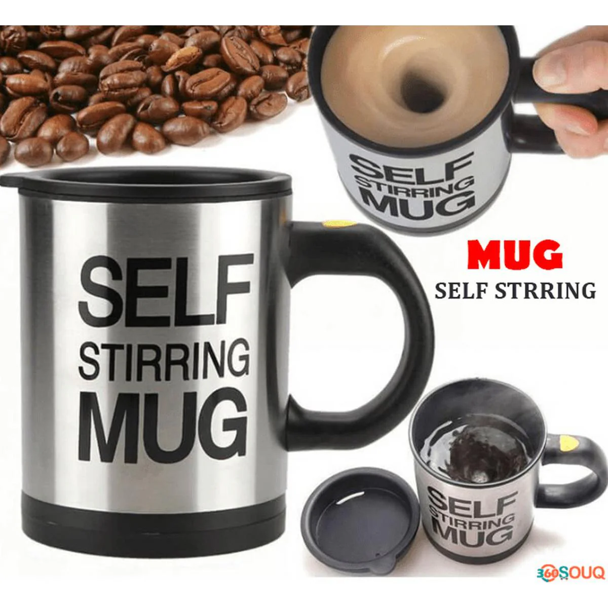 Imported High Quality Self Stirring Mug for Automatic Mixing - Image 2