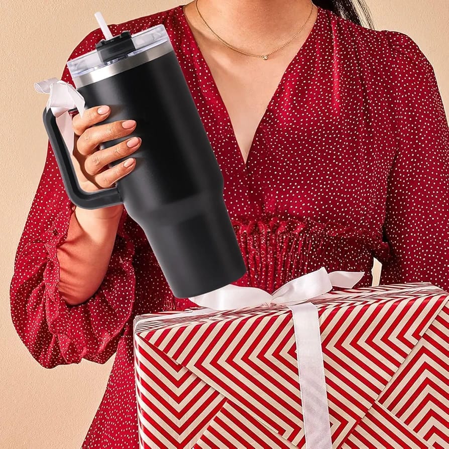 Insulated Tumbler with Handle & Straw - Image 2