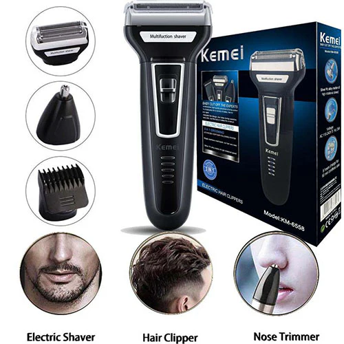 kemei 3 in 1 Multi Functional Trimmer Rechargeable Shaver - Image 8