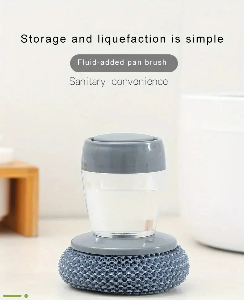 Kitchen Cleaning Dish Brush Scrubber with Soap Dispenser - Image 7