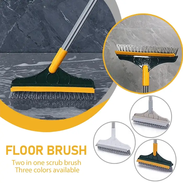 2 in 1 Cleaning Brush Floor Scrub Broom Wiper Scraper - Image 3