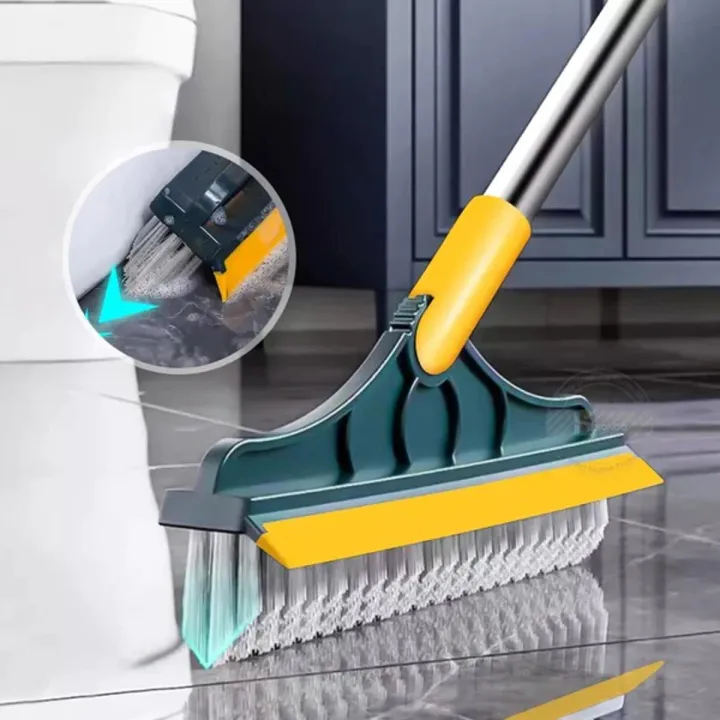 2 in 1 Cleaning Brush Floor Scrub Broom Wiper Scraper - Image 4