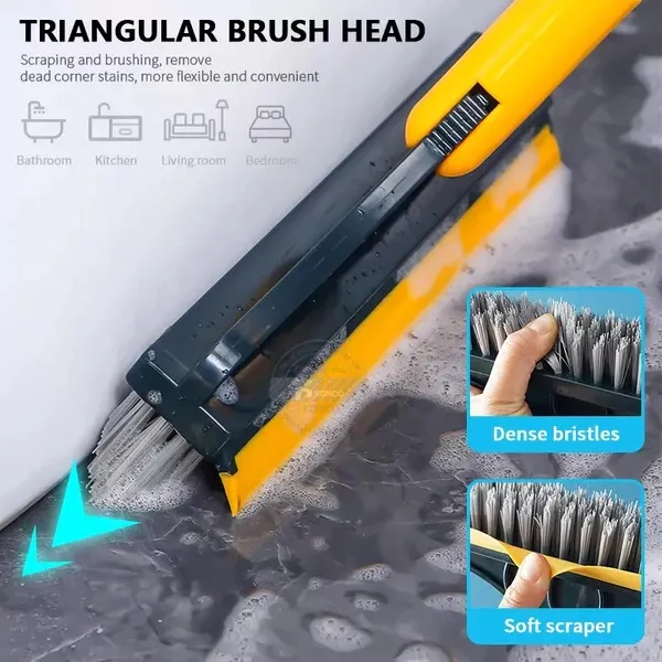 2 in 1 Cleaning Brush Floor Scrub Broom Wiper Scraper - Image 6