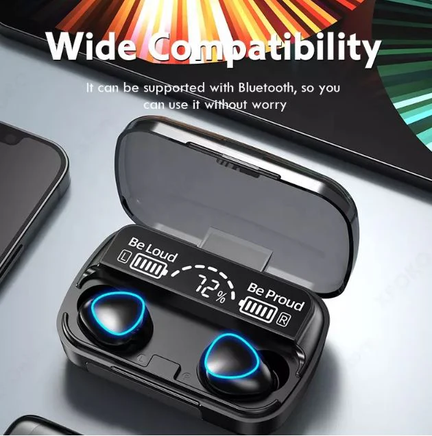 Mega Sale Offer - Imported Improved version of M10 Waterproof Bluetooth Wireless Headset with LED Display + Power Bank - Image 3